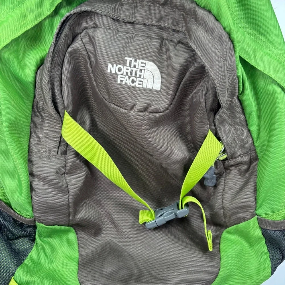 The North Face Skipper Backpack Green Brown Hiking Daypack School Outdoor Sport